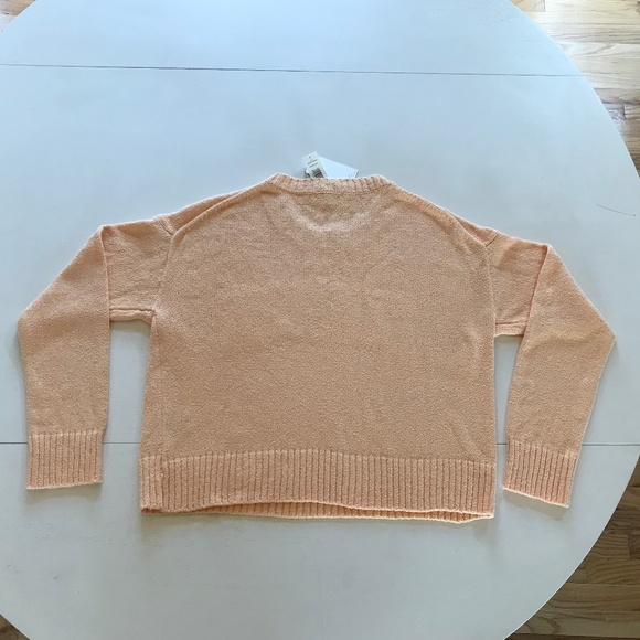 NWT Z SUPPLY OVERSIZED ORANGE CREAM BEACH SWEATER - Picture 6 of 10